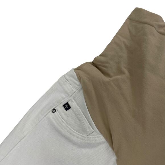 Adriano Goldschmied White Denim Skinny Ankle Maternity Jean Womens 27 AS IS - Picture 5 of 9